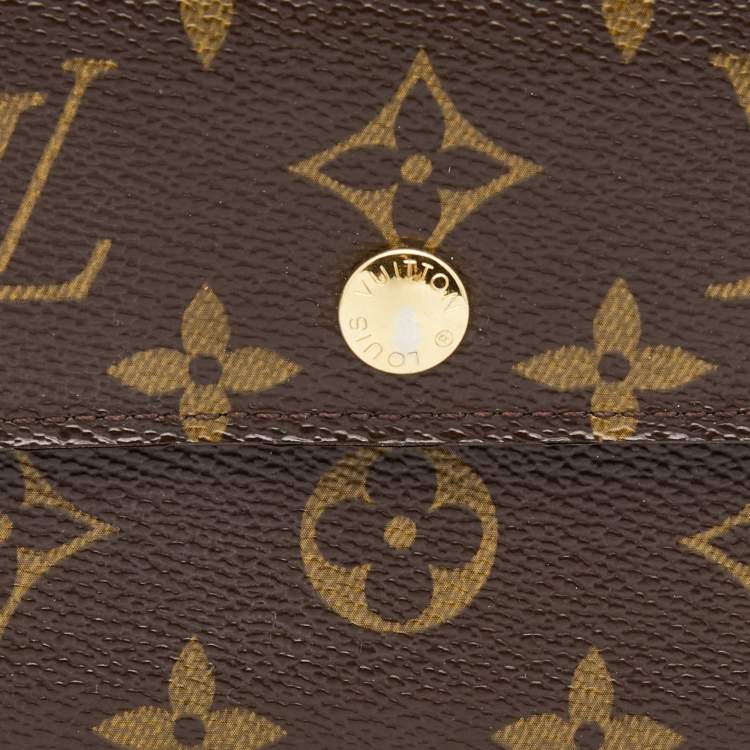 Pre Owned Louis Vuitton Monogram Canvas Trifold Compact Wallet