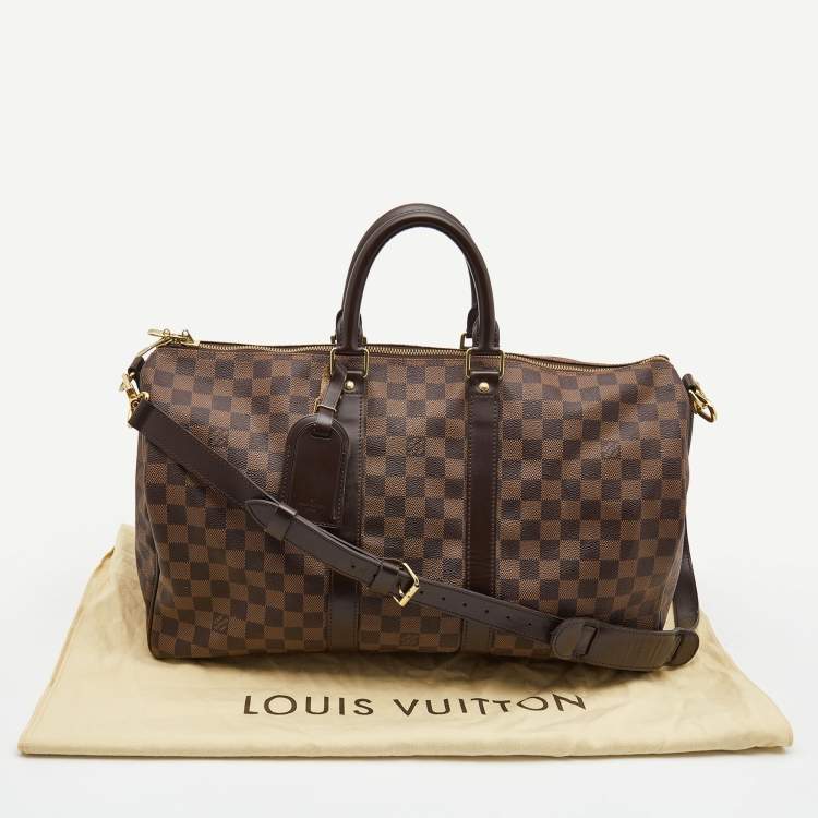 Pre Owned Louis Vuitton Monogram Canvas Keepall Bandouliere 45 Bag