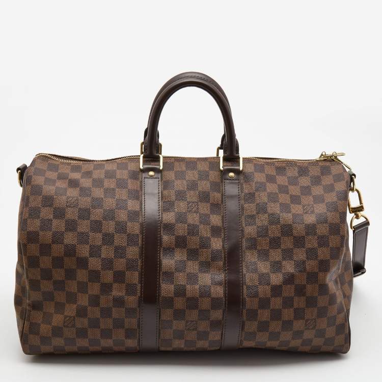 Pre Owned Louis Vuitton Monogram Canvas Keepall Bandouliere 45 Bag