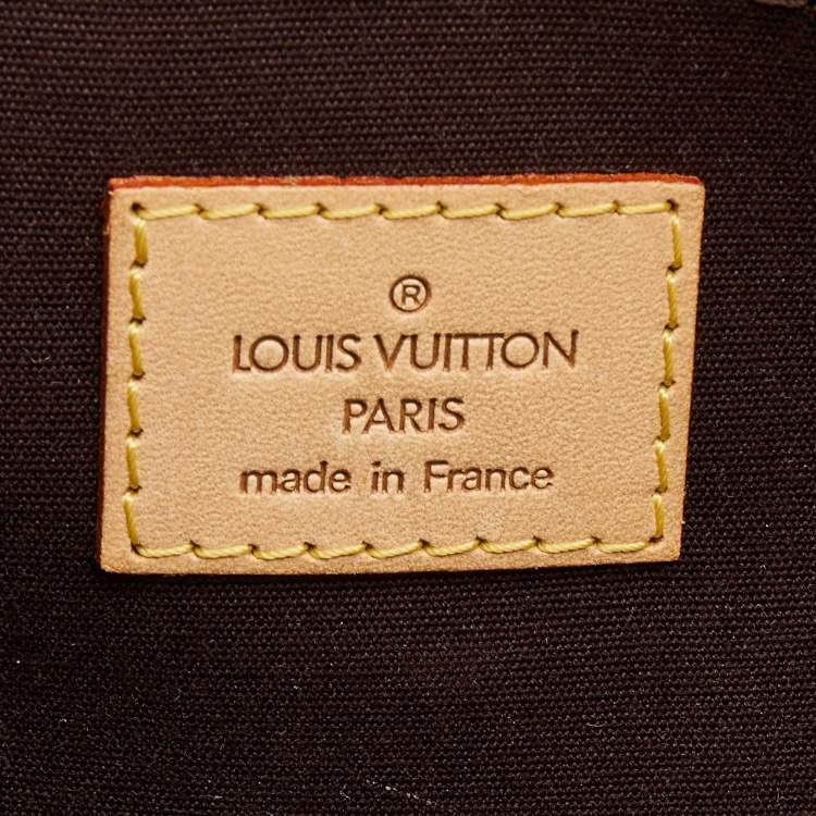 Pre Owned Louis Vuitton Amarante Monogram Vernis Roxbury Drive Bag