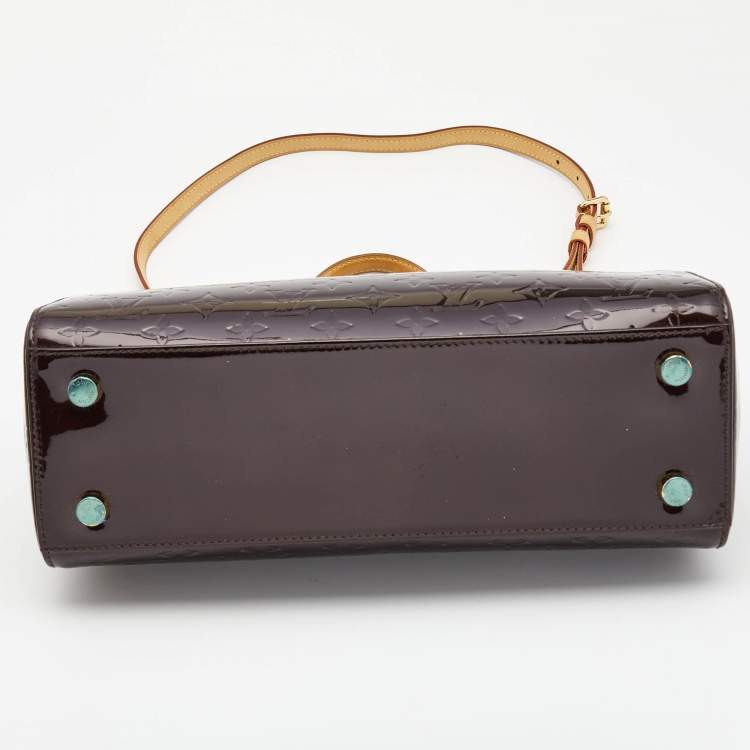 Pre Owned Louis Vuitton Amarante Monogram Vernis Brea MM Bag