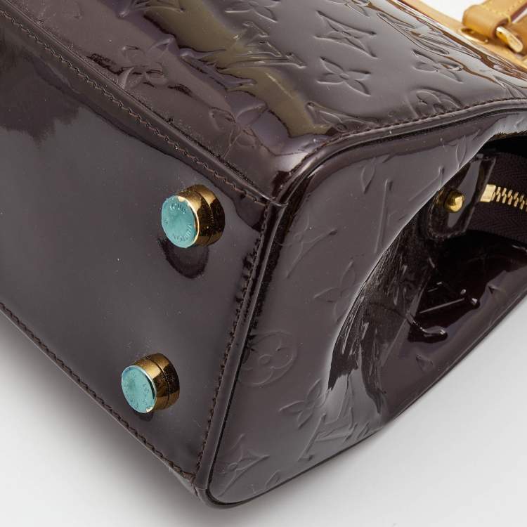Pre Owned Louis Vuitton Amarante Monogram Vernis Brea MM Bag