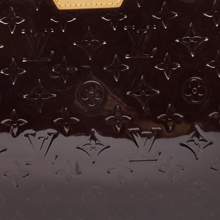Pre Owned Louis Vuitton Amarante Monogram Vernis Brea MM Bag