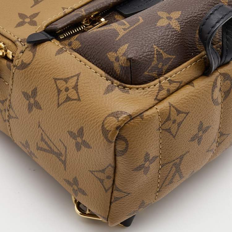 Pre Owned Louis Vuitton Monogram Reverse Canvas Mini Palm Spring Backpack