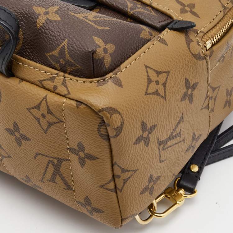 Pre Owned Louis Vuitton Monogram Reverse Canvas Mini Palm Spring Backpack