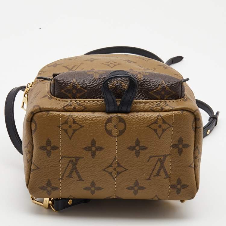 Pre Owned Louis Vuitton Monogram Reverse Canvas Mini Palm Spring Backpack