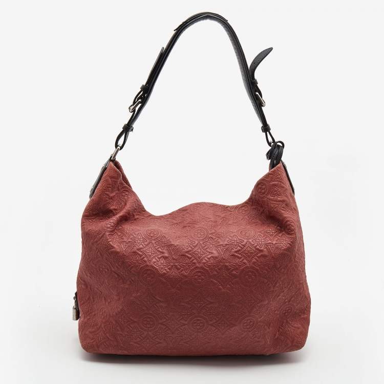 Pre Owned Louis Vuitton Framboise Monogram Antheia Leather Ixia PM Bag