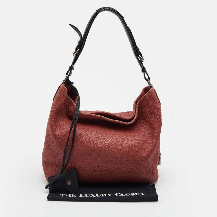 Pre Owned Louis Vuitton Framboise Monogram Antheia Leather Ixia PM Bag