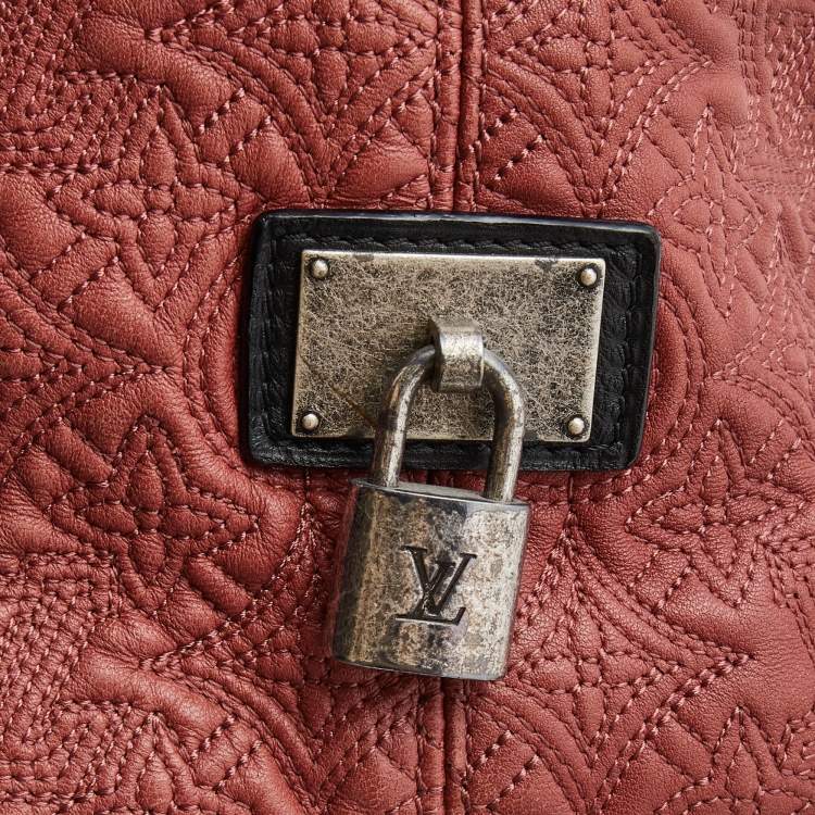 Pre Owned Louis Vuitton Framboise Monogram Antheia Leather Ixia PM Bag