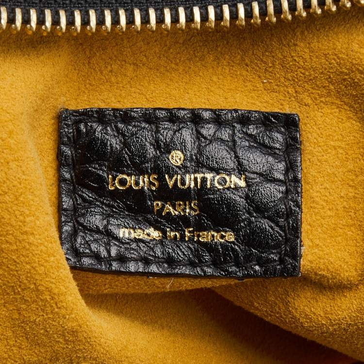 Pre Owned Louis Vuitton Black Monogram Denim and Leather Neo Cabby GM Bag