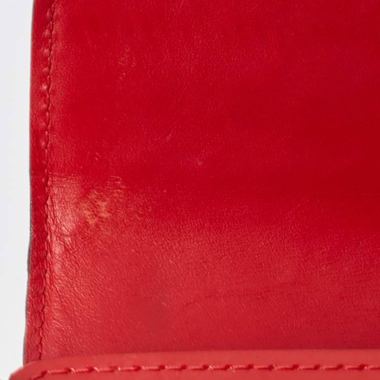Pre Owned Louis Vuitton Pomme D’amour Monogram Vernis Sarah Wallet 