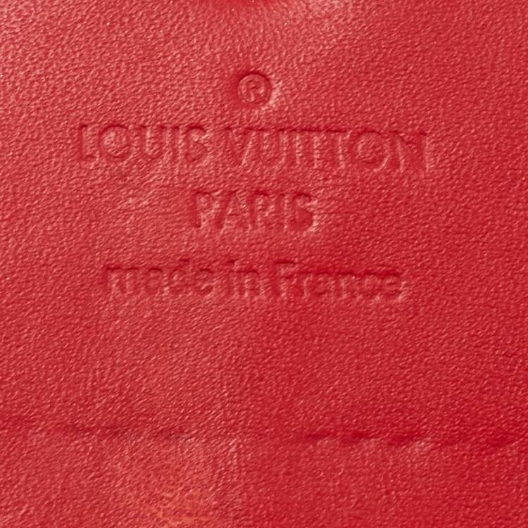 Pre Owned Louis Vuitton Pomme D’amour Monogram Vernis Sarah Wallet 