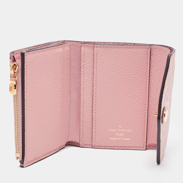 Louis Vuitton Rose Poudre Monogram Empreinte Leather Zoe Wallet Louis  Vuitton