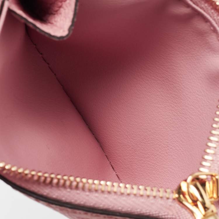 Pre Owned Louis Vuitton Rose Poudre Monogram Empreinte Leather Zoe Wallet