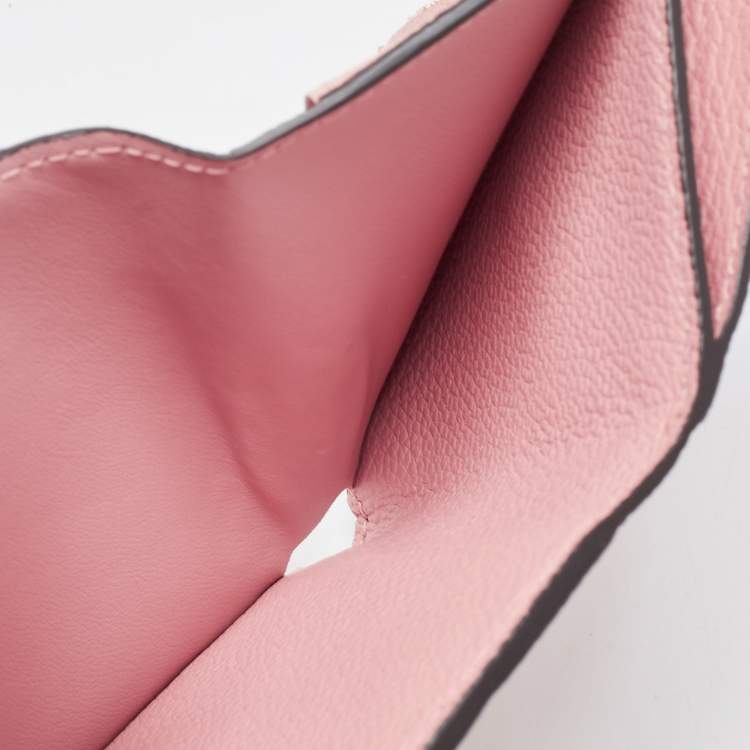 Pre Owned Louis Vuitton Rose Poudre Monogram Empreinte Leather Zoe Wallet