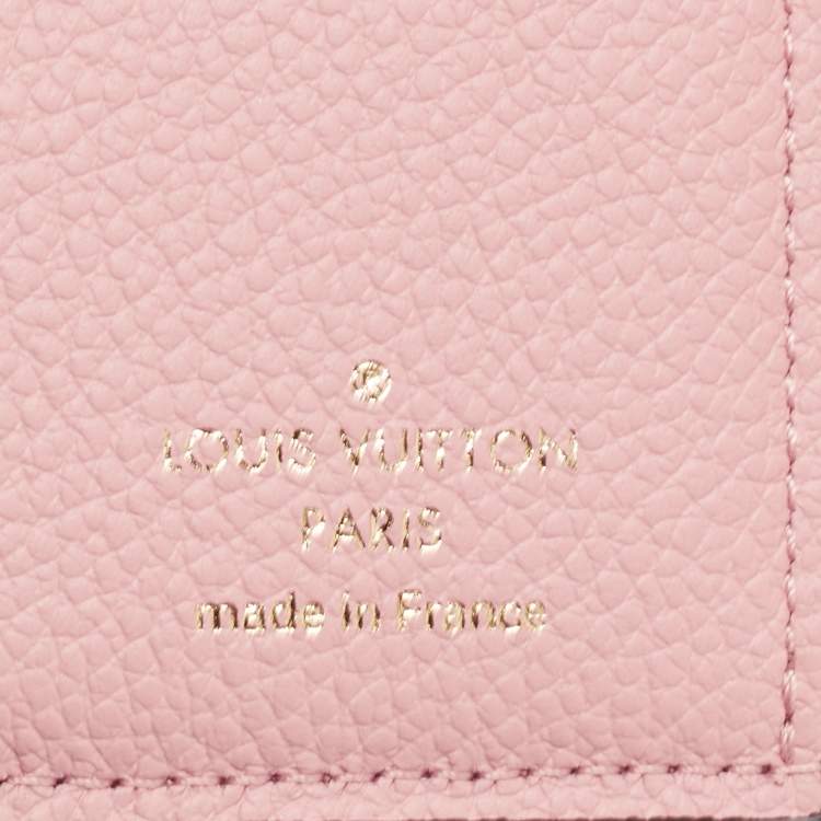 Pre Owned Louis Vuitton Rose Poudre Monogram Empreinte Leather Zoe Wallet