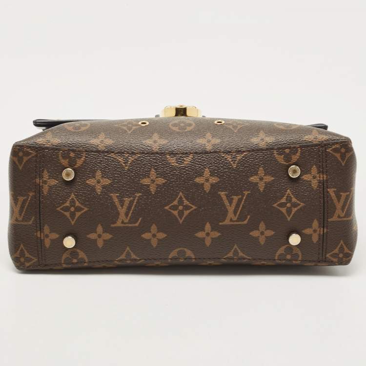Pre Owned Louis Vuitton Black Monogram Canvas and Leather One Handle Flap MM Bag