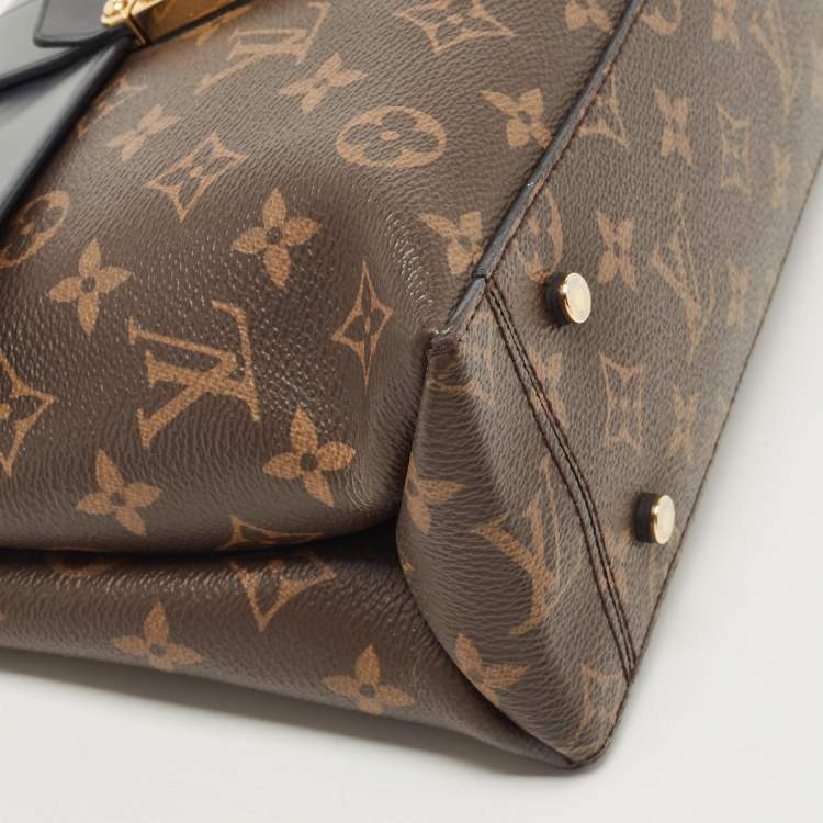 Pre Owned Louis Vuitton Black Monogram Canvas and Leather One Handle Flap MM Bag