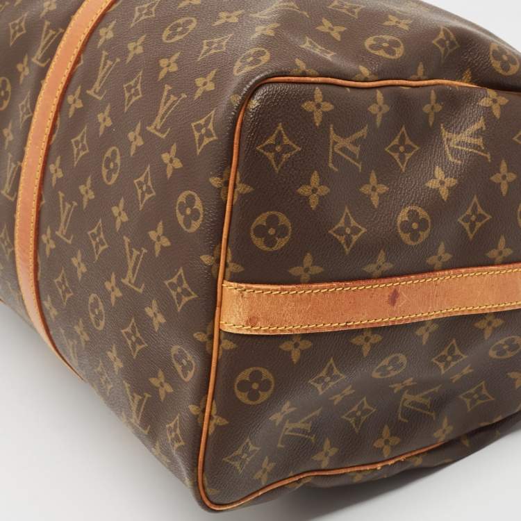 Pre Owned Louis Vuitton Monogram Canvas Keepall Bandouliere 50 Bag