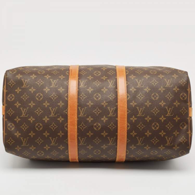 Pre Owned Louis Vuitton Monogram Canvas Keepall Bandouliere 50 Bag