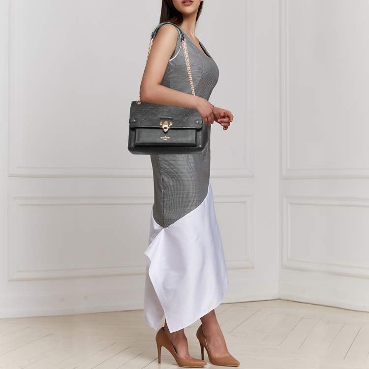Louis Vuitton Black Monogram Empreinte Leather Vavin MM Bag Louis