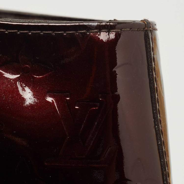 Pre Owned Louis Vuitton Amarante Monogram Vernis Brentwood Bag
