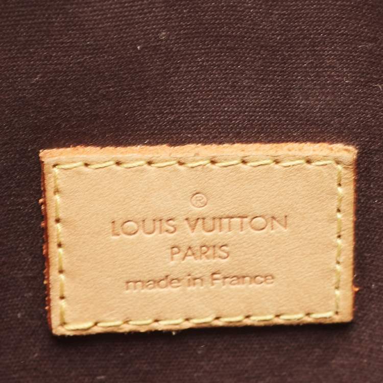 Pre Owned Louis Vuitton Amarante Monogram Vernis Brentwood Bag