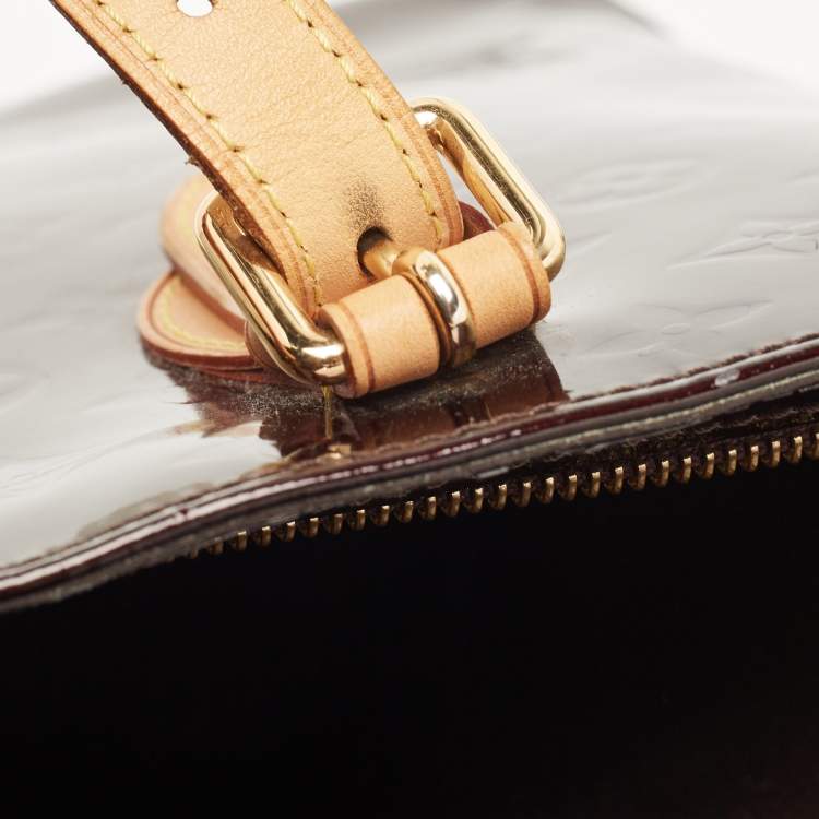Pre Owned Louis Vuitton Amarante Monogram Vernis Brentwood Bag