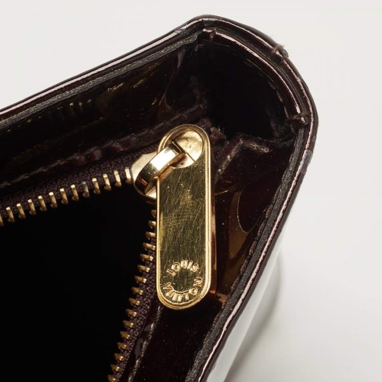 Pre Owned Louis Vuitton Amarante Monogram Vernis Brentwood Bag