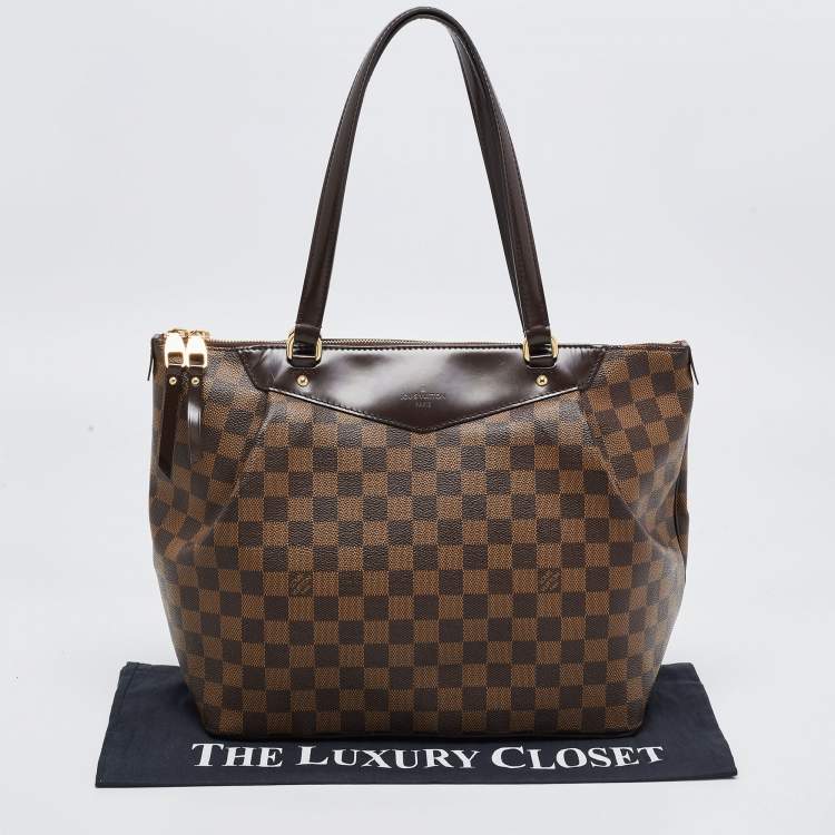 Pre Owned Louis Vuitton Damier Ebene Canvas and Leather Westminister GM Bag