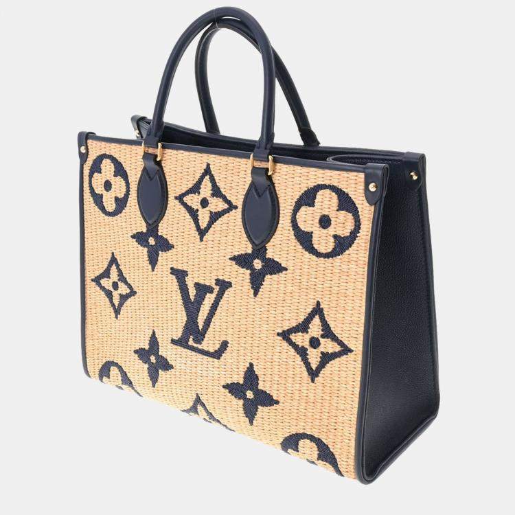 Louis Vuitton OnTheGo mm Giant Monogram Canvas Tote Shoulder Bag Brown