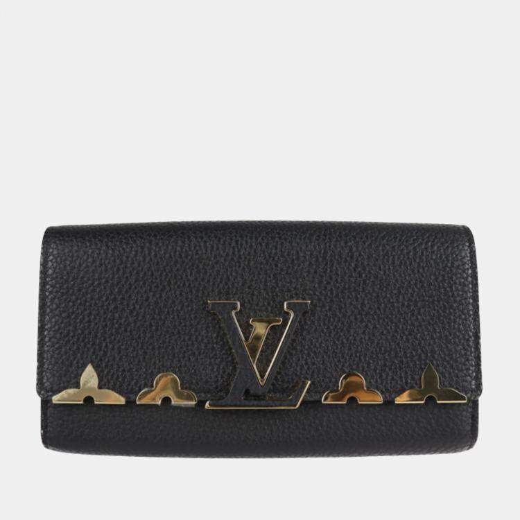 Louis Vuitton Black Leather Capucines Wallet Louis Vuitton