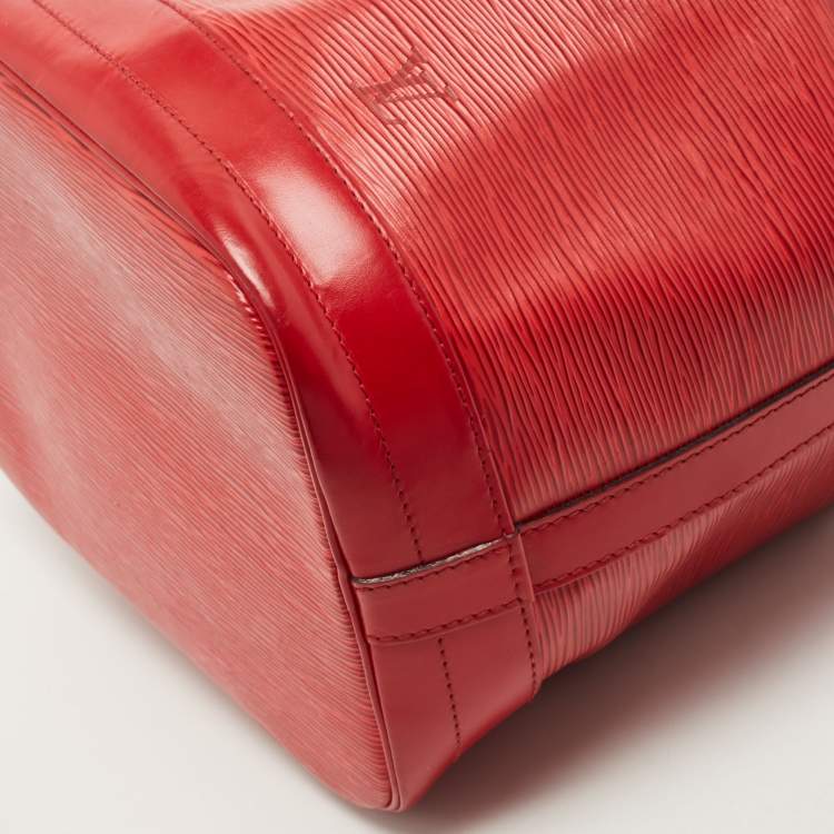 Pre Owned Louis Vuitton Red Epi Leather Noe Bag