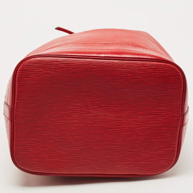Pre Owned Louis Vuitton Red Epi Leather Noe Bag