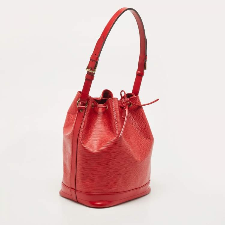 Pre Owned Louis Vuitton Red Epi Leather Noe Bag