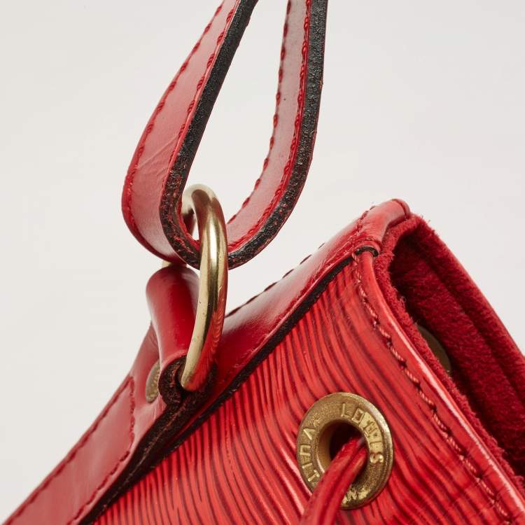 Pre Owned Louis Vuitton Red Epi Leather Noe Bag