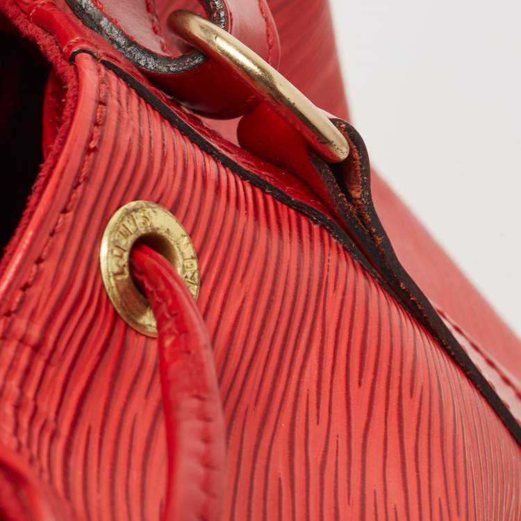 Pre Owned Louis Vuitton Red Epi Leather Noe Bag