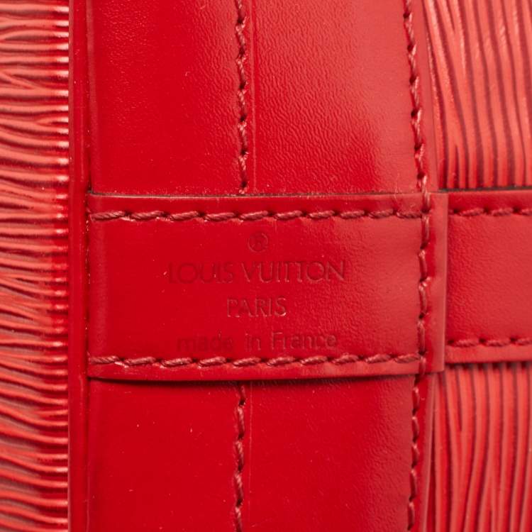Pre Owned Louis Vuitton Red Epi Leather Noe Bag