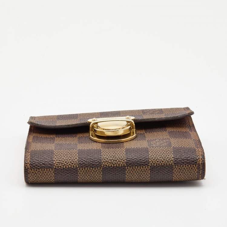 Pre Owned Louis Vuitton Damier Ebene Canvas Koala Wallet