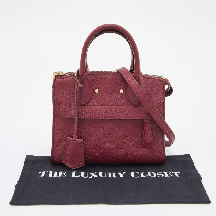 Pre Owned Louis Vuitton Flamme Monogram Empreinte Leather Pont Neuf Mini Bag