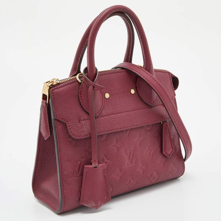 Pre Owned Louis Vuitton Flamme Monogram Empreinte Leather Pont Neuf Mini Bag