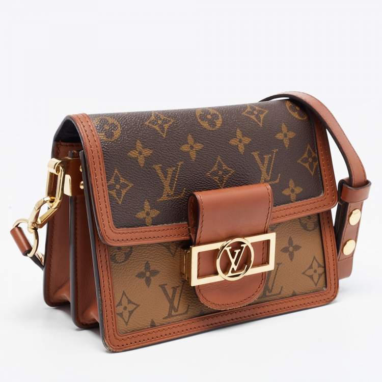 Pre Owned Louis Vuitton Monogram Reverse Canvas Dauphine Mini Bag
