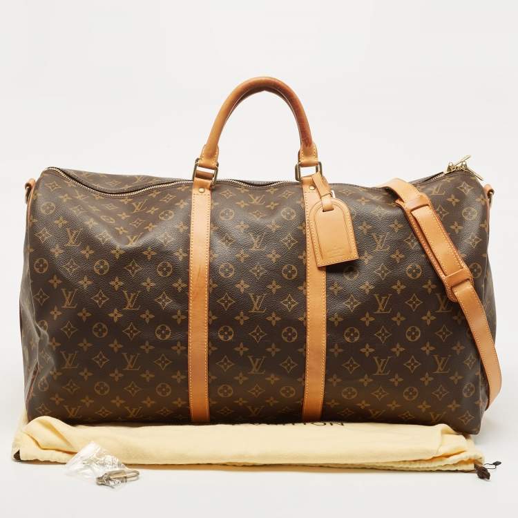 Pre Owned Louis Vuitton Monogram Canvas Keepall Bandouliere 60 Bag