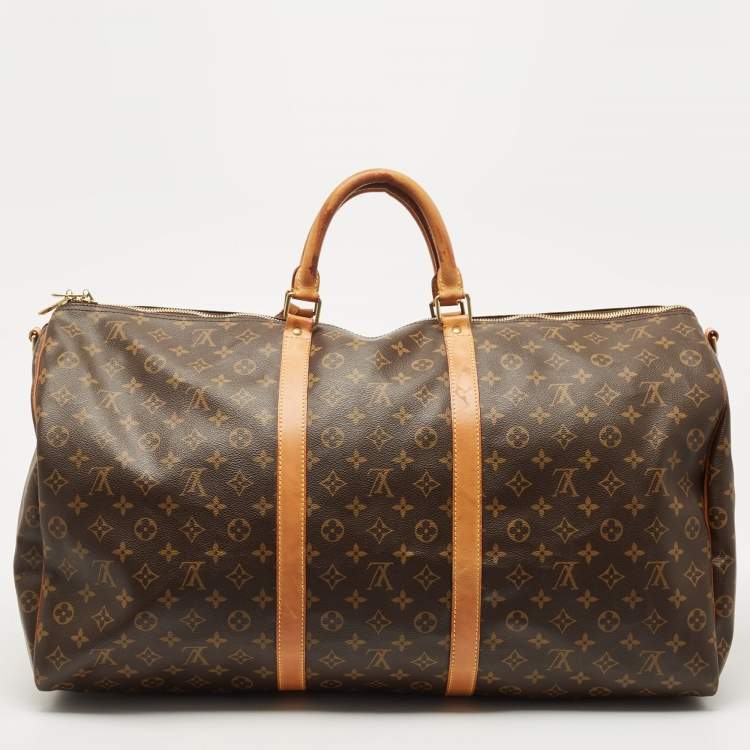 Pre Owned Louis Vuitton Monogram Canvas Keepall Bandouliere 60 Bag