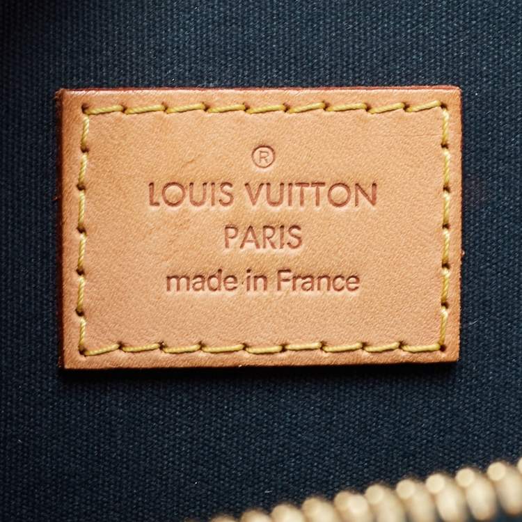 Pre Owned Louis Vuitton Blue Nuit Monogram Vernis Alma GM Bag