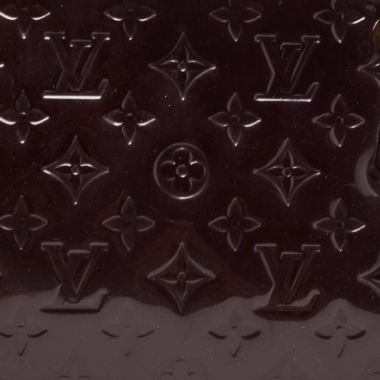 Pre Owned Louis Vuitton Amarante Monogram Vernis Sherwood GM Bag