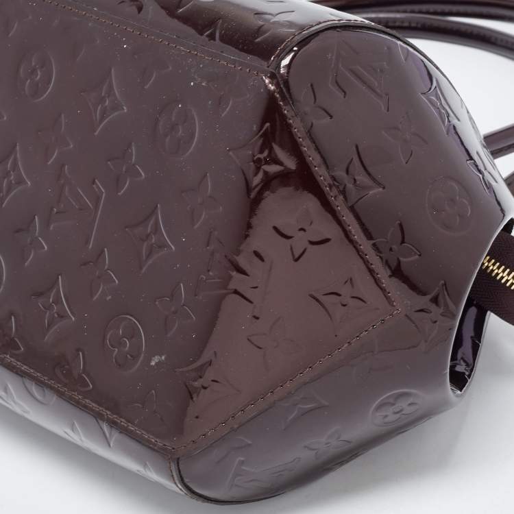 Pre Owned Louis Vuitton Amarante Monogram Vernis Sherwood GM Bag