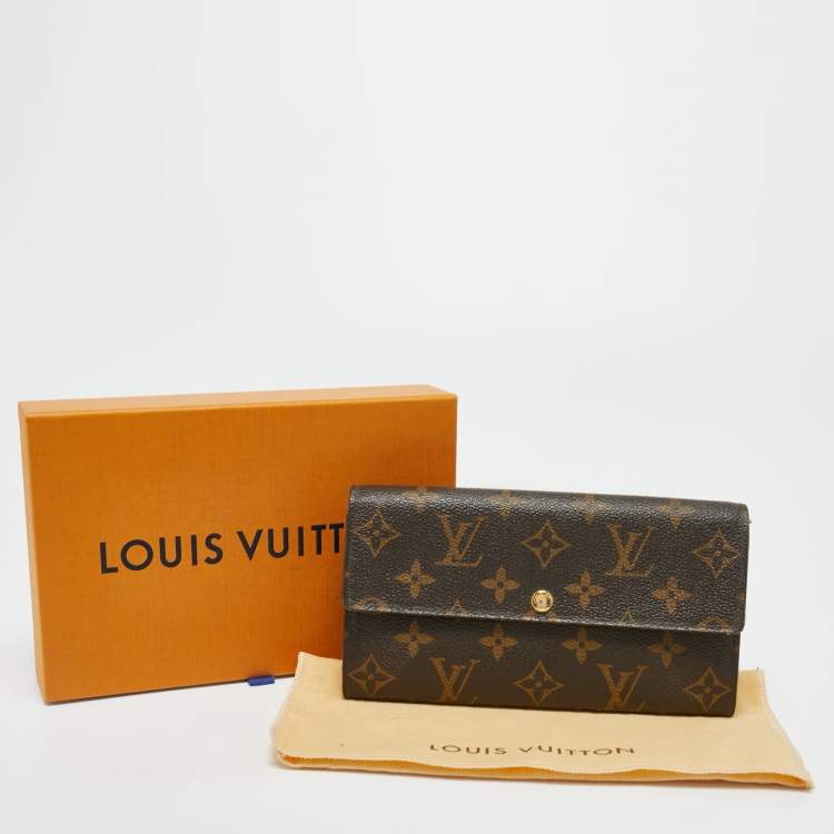 Pre Owned Louis Vuitton Monogram Canvas Fleuri Sarah Wallet 