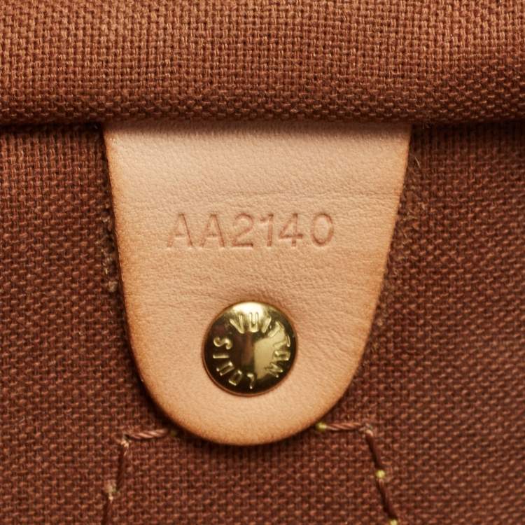 Pre Owned Louis Vuitton Brown Monogram Canvas Speedy 40 Handbag