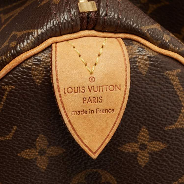 Pre Owned Louis Vuitton Brown Monogram Canvas Speedy 40 Handbag